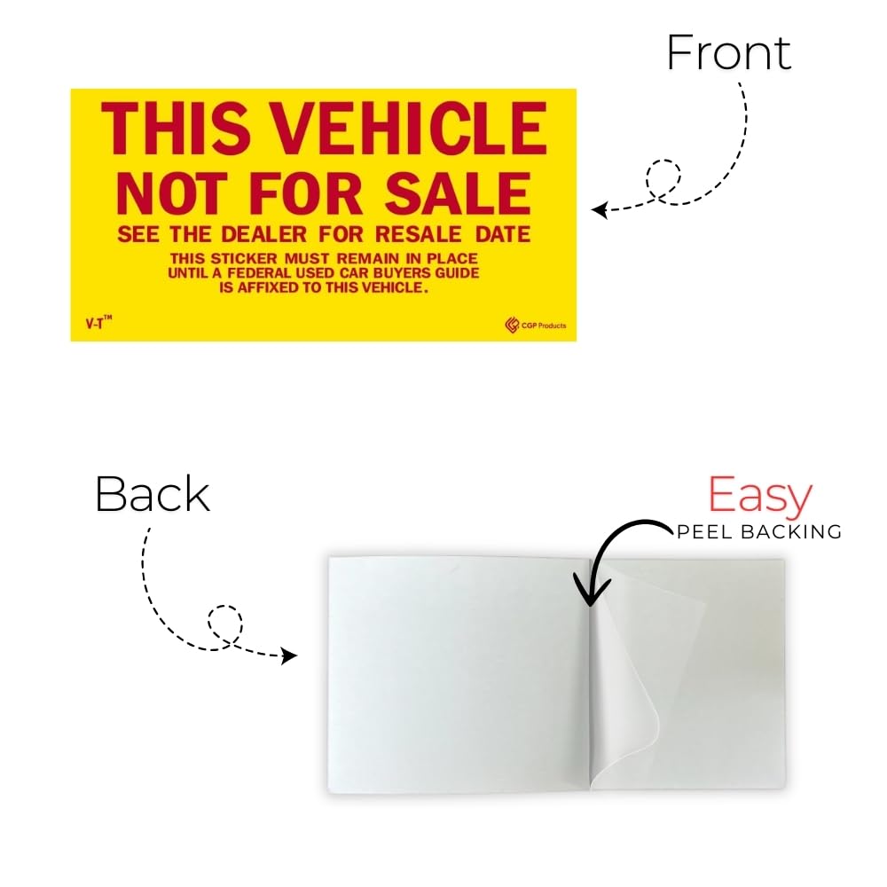 Amazon.com - This Vehicle Not for Sale Stickers (2 Pack) | 200